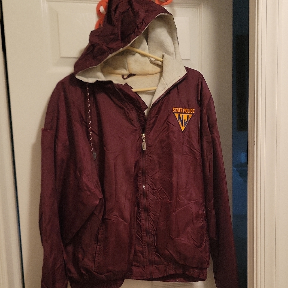 Men's Maroon Hooded Jacket